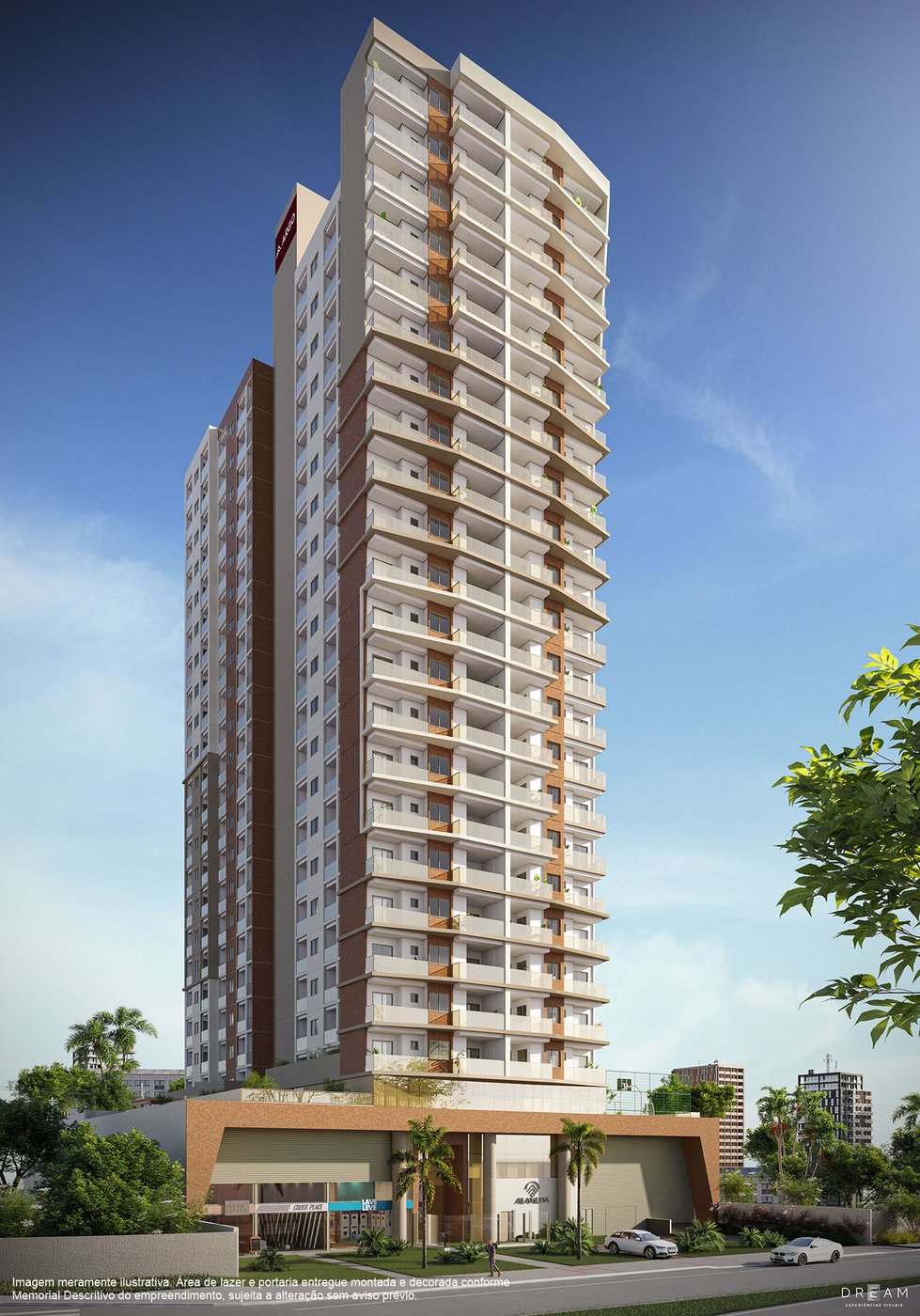 Fachada imponente do Alameda Residencial em Jockey de Itaparica Vila Velha Construtora Argo