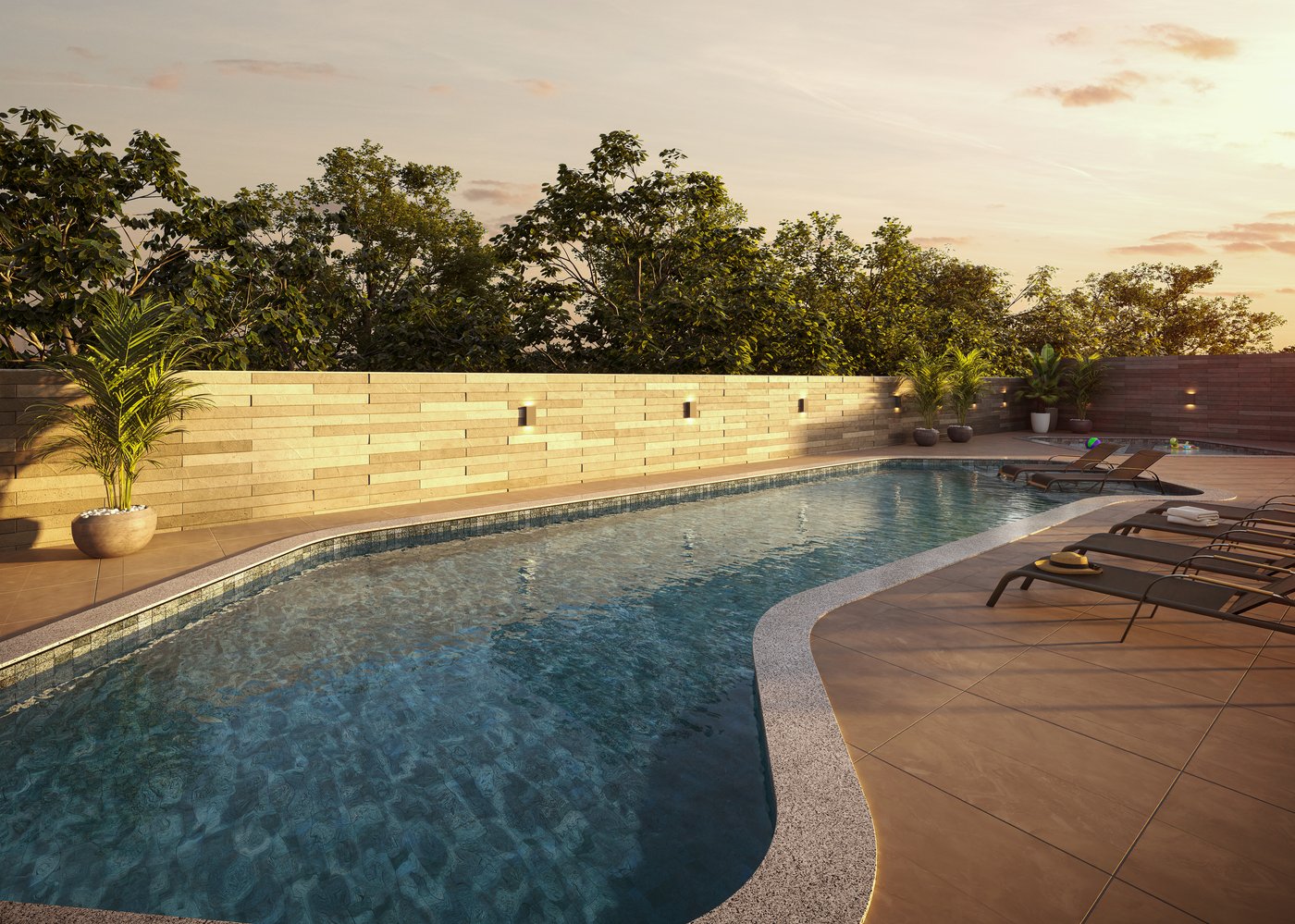 Piscina adulto e infantil Barone Residencial