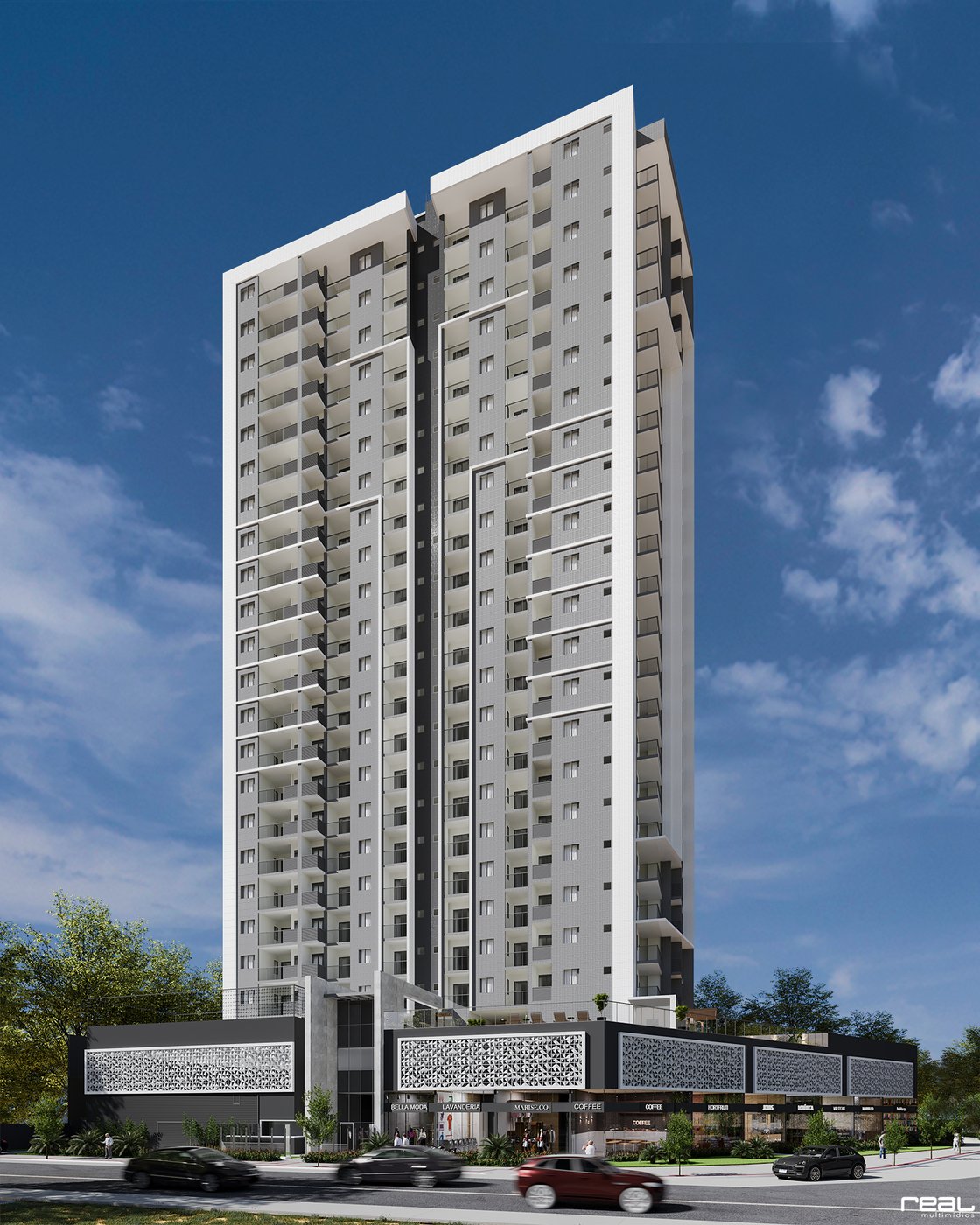 Fachada imponente do Brisa Boulevard em Jockey de Itaparica Vila Velha Construtora Argo